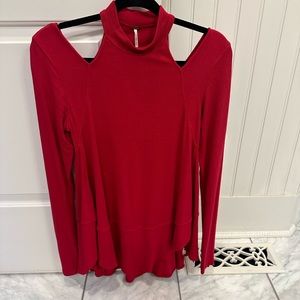 Free People size XS cold shoulder tunic style blouse